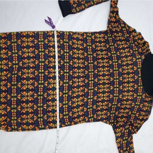 NICOLE MILLER sweater dress long sleeve mock neck geometric S - Picture 10 of 10
